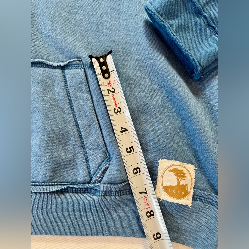 The Original Retro Brand Pebble Beach Two Tone Blue Hoodie Sweatshirt Cali - Picture 6 of 14